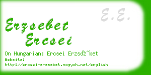 erzsebet ercsei business card